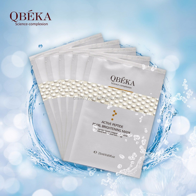 QBEKA অ্যাক্টিভ পেপটাইড পার্ল হোয়াইটিং হোয়াইটিং মাস্ক ৫ পিসি/বক্স সব ধরনের ত্বকের জন্য
