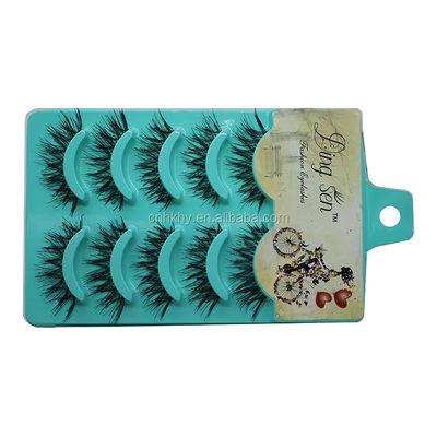 5 জোড়া প্রাকৃতিক চেহারা মিথ্যা eyelashes বিশৃঙ্খল দীর্ঘ কালো জলরোধী এক্সটেনশান A20
