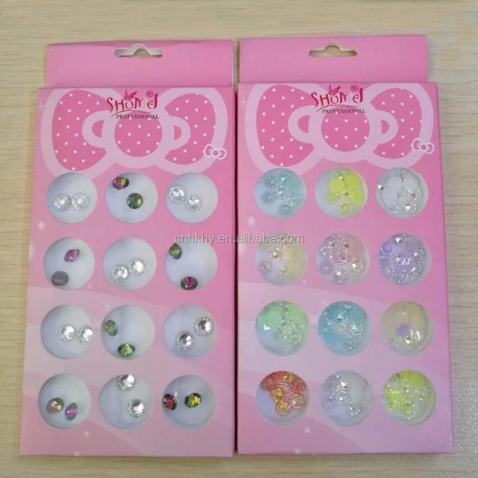 পেরেক Rhinestones L01 ফ্ল্যাট ব্যাক ফোন সজ্জা ম্যানিকিউর টুল জন্য 3D গ্লিটার পাথর 45g 6